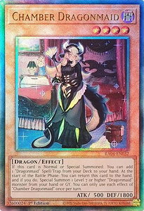Chamber Dragonmaid (PUR) - Quarter Century Stampede  #RA04-EN032 - Prismatic Ultimate Rare YuGiOh Trading Card