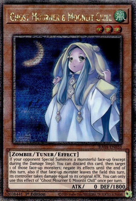 Ghost Mourner & Moonlit Chill (Quarter Century Secret Rare) - Quarter Century Stampede YuGiOh trading card