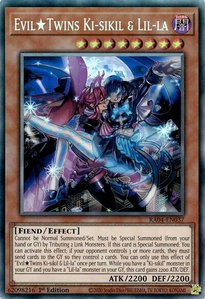 Evil Twins Ki-sikil & Lil-la (PCR) - Quarter Century Stampede  #RA04-EN037 - Prismatic Collector's Rare YuGiOh Trading Card
