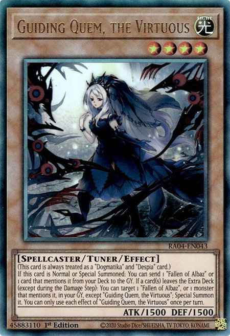 Guiding Quem, the Virtuous (PUR) - Quarter Century Stampede YuGiOh trading card