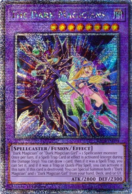The Dark Magicians (Quarter Century Secret Rare) - Quarter Century Stampede YuGiOh trading card
