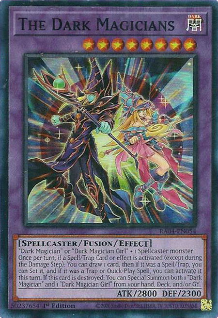 The Dark Magicians trading card from Quarter Century Stampede The Dark Magicians - Quarter Century Stampede YuGiOh trading card