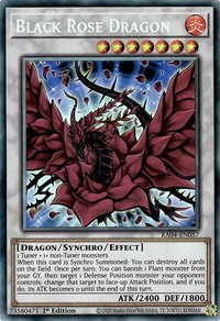 Black Rose Dragon (PCR) - Quarter Century Stampede  #RA04-EN057 - Prismatic Collector's Rare YuGiOh Trading Card