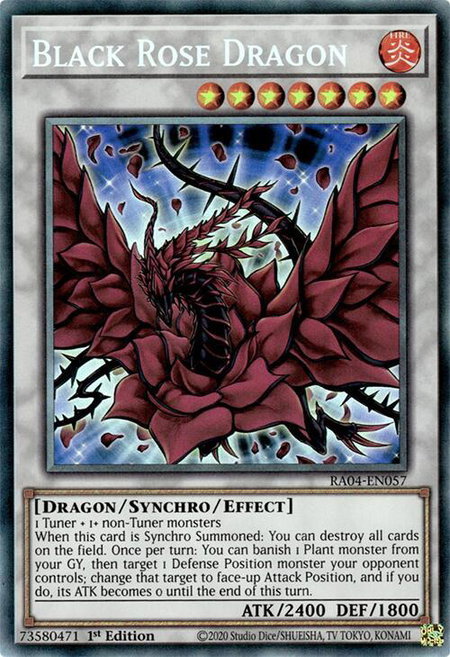 Black Rose Dragon (PCR) - Quarter Century Stampede YuGiOh trading card