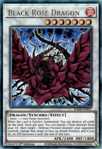 Black Rose Dragon (PUR) - Quarter Century Stampede #RA04-EN057 - Prismatic Ultimate Rare YuGiOh Trading Card