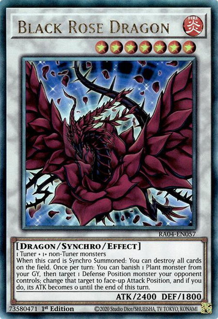 Black Rose Dragon (PUR) - Quarter Century Stampede YuGiOh trading card