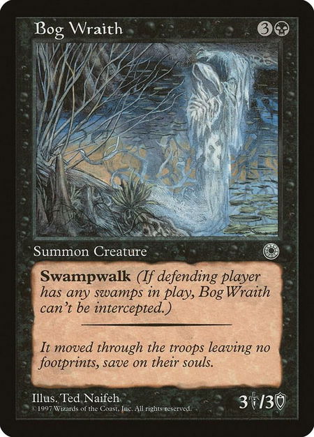 Bog Wraith - Portal Magic: The Gathering trading card