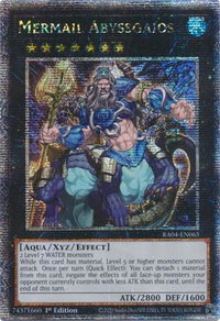 Mermail Abyssgaios (Quarter Century Secret Rare) - Quarter Century Stampede  #RA04-EN065 - Quarter Century Secret Rare YuGiOh Trading Card