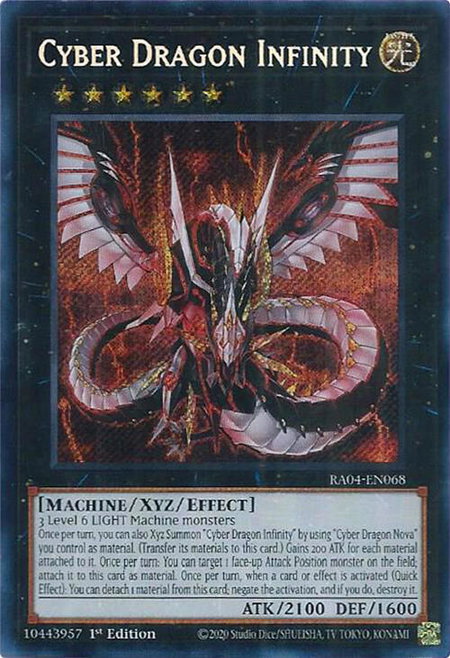 Cyber Dragon Infinity (Secret Rare) - Quarter Century Stampede YuGiOh trading card