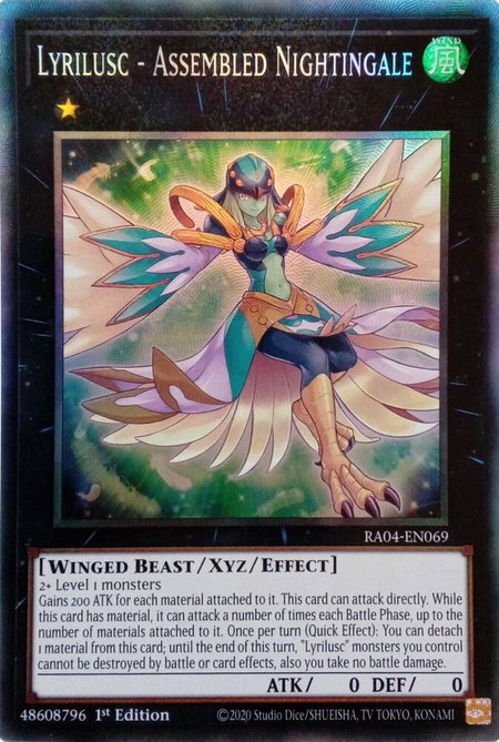 Lyrilusc - Assembled Nightingale (PCR) - Quarter Century Stampede YuGiOh trading card