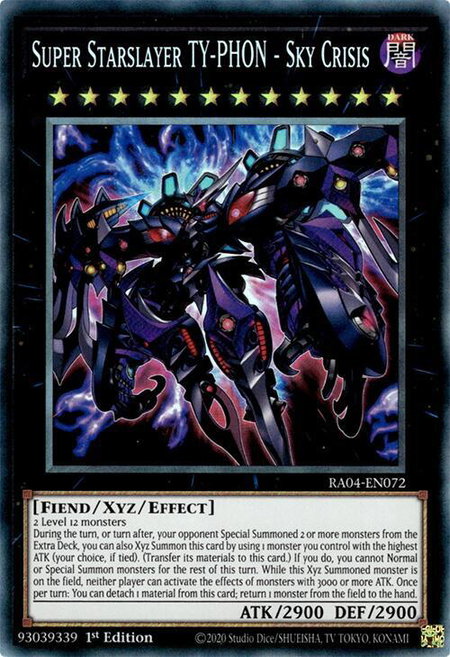 Super Starslayer TY-PHON - Sky Crisis (PCR) - Quarter Century Stampede YuGiOh trading card