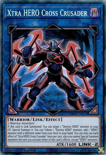 Xtra HERO Cross Crusader (PCR) - Quarter Century Stampede YuGiOh trading card