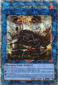 Amphibious Swarmship Amblowhale (Quarter Century Secret Rare) - Quarter Century Stampede #RA04-EN077 - Quarter Century Secret Rare YuGiOh Trading Card