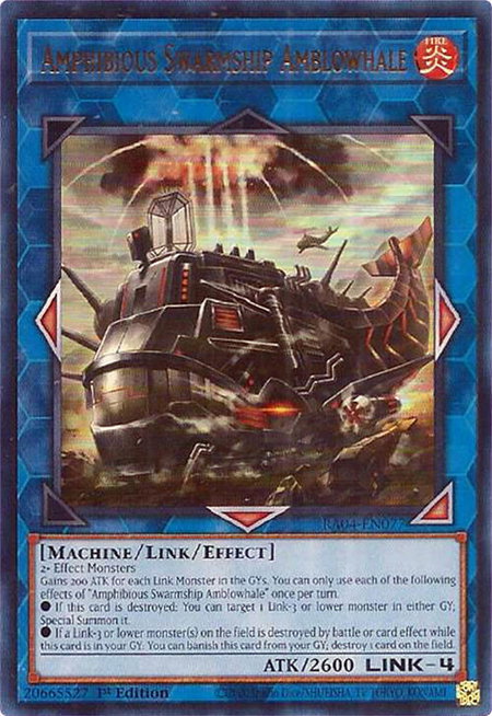 Amphibious Swarmship Amblowhale (UR) - Quarter Century Stampede YuGiOh trading card
