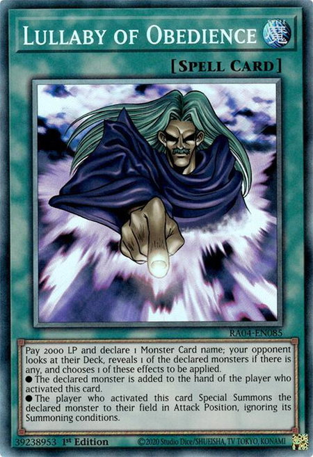 Lullaby of Obedience (PCR) - Quarter Century Stampede YuGiOh trading card