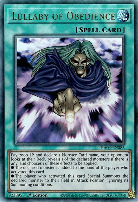 Lullaby of Obedience (PUR) - Quarter Century Stampede YuGiOh trading card