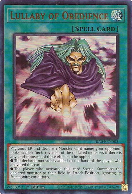 Lullaby of Obedience (UR) - Quarter Century Stampede YuGiOh trading card