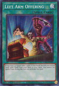 Left Arm Offering - Quarter Century Stampede  #RA04-EN086 - Super Rare YuGiOh Trading Card