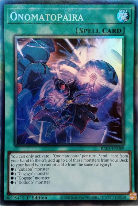 Onomatopaira (PCR) - Quarter Century Stampede YuGiOh trading card