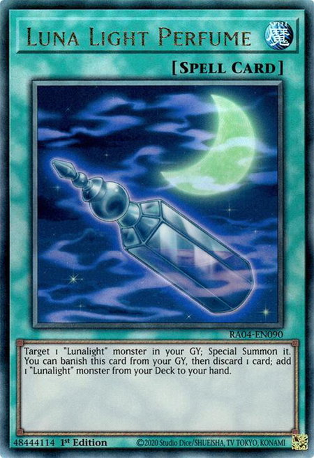 Luna Light Perfume (PUR) - Quarter Century Stampede YuGiOh trading card