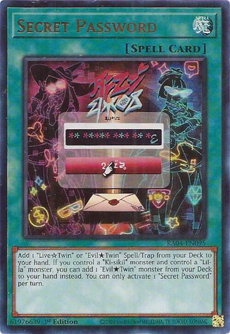 Secret Password (UR) - Quarter Century Stampede YuGiOh trading card