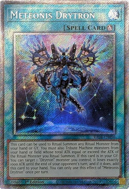Meteonis Drytron (Platinum Secret Rare) - Quarter Century Stampede YuGiOh trading card