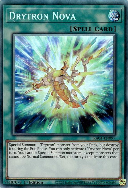 Drytron Nova (PCR) - Quarter Century Stampede YuGiOh trading card