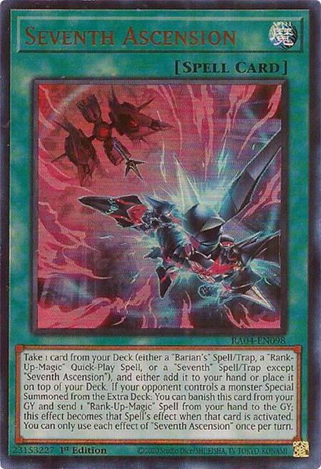 Seventh Ascension (UR) - Quarter Century Stampede YuGiOh trading card