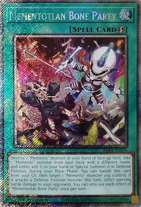 Mementotlan Bone Party (Platinum Secret Rare) - Quarter Century Stampede  #RA04-EN099 - Platinum Secret Rare YuGiOh Trading Card