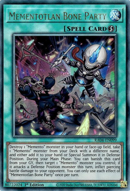 Mementotlan Bone Party (PUR) - Quarter Century Stampede YuGiOh trading card