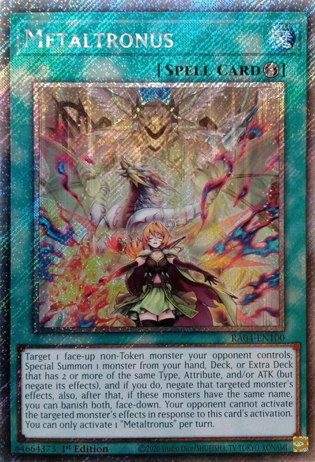 Metaltronus (Platinum Secret Rare) - Quarter Century Stampede YuGiOh trading card