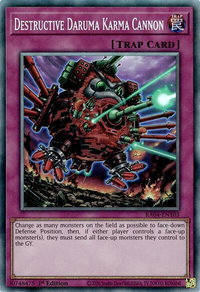 Destructive Daruma Karma Cannon (PCR) - Quarter Century Stampede  #RA04-EN103 - Prismatic Collector's Rare YuGiOh Trading Card