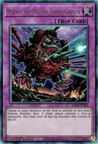 Destructive Daruma Karma Cannon (PUR) - Quarter Century Stampede #RA04-EN103 - Prismatic Ultimate Rare YuGiOh Trading Card