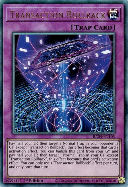Transaction Rollback (PUR) - Quarter Century Stampede YuGiOh trading card