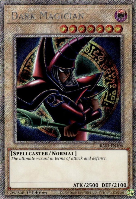 Dark Magician (Arkana) (Platinum Secret Rare) - Quarter Century Stampede YuGiOh trading card