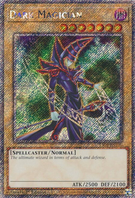 Dark Magician (6th Art) (Platinum Secret Rare) - Quarter Century Stampede YuGiOh trading card