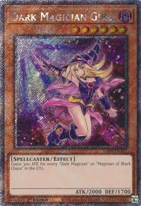 Dark Magician Girl (7th Art) (Platinum Secret Rare) - Quarter Century Stampede #RA04-EN107 - Platinum Secret Rare YuGiOh Trading Card
