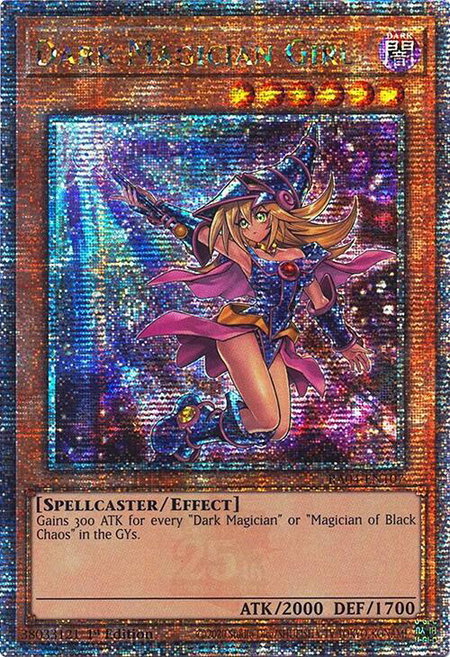 Dark Magician Girl (7th Art) (Quarter Century Secret Rare) - Quarter Century Stampede YuGiOh trading card