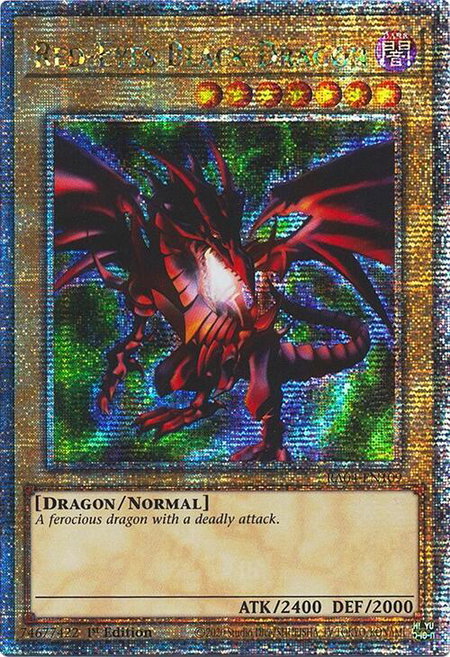 Red-Eyes Black Dragon (4th Art) (Quarter Century Secret Rare) - Quarter Century Stampede YuGiOh trading card