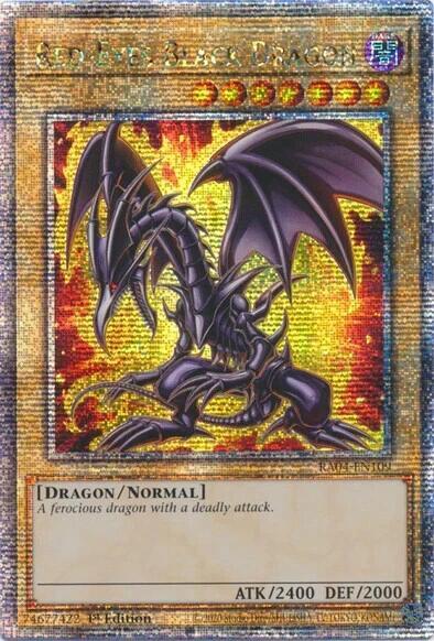 Red-Eyes Black Dragon (7th Art) (Quarter Century Secret Rare) - Quarter Century Stampede YuGiOh trading card