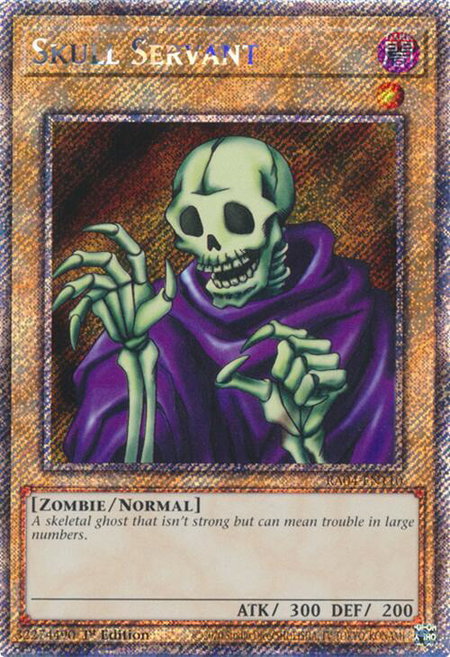 Skull Servant (Platinum Secret Rare) - Quarter Century Stampede YuGiOh trading card