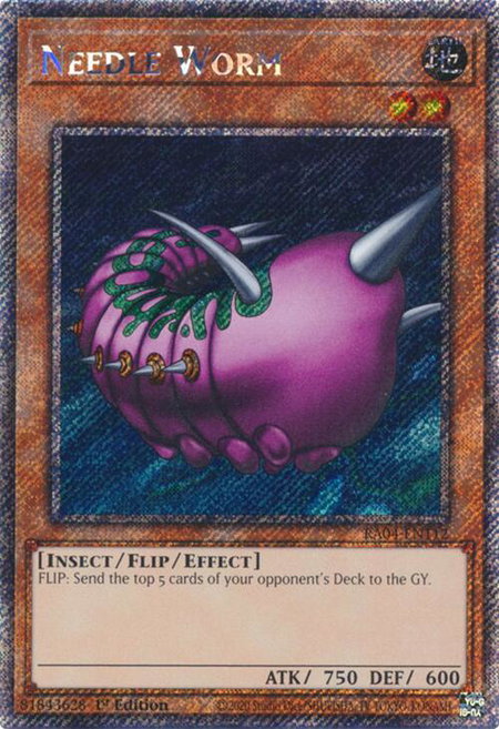 Needle Worm (Platinum Secret Rare) - Quarter Century Stampede YuGiOh trading card