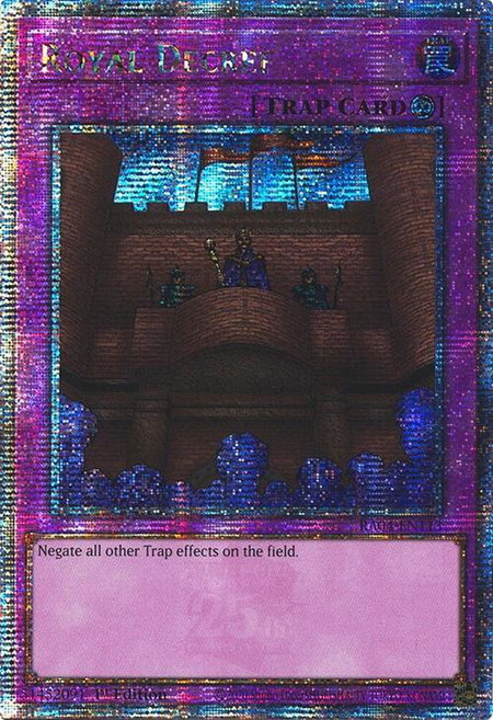 Royal Decree (Quarter Century Secret Rare) - Quarter Century Stampede YuGiOh trading card