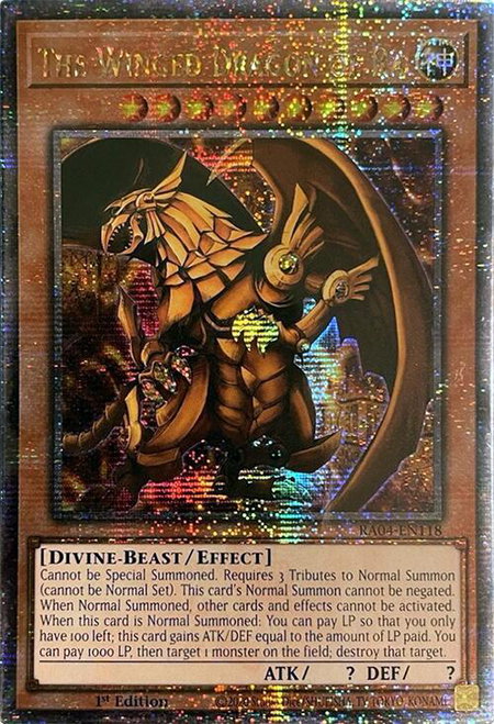 The Winged Dragon of Ra (Quarter Century Secret Rare) - Quarter Century Stampede YuGiOh trading card