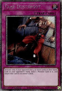 Trap Dustshoot (Platinum Secret Rare) - Quarter Century Stampede  #RA04-EN121 - Platinum Secret Rare YuGiOh Trading Card
