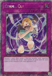 Karma Cut (Platinum Secret Rare) - Quarter Century Stampede #RA04-EN128 - Platinum Secret Rare YuGiOh Trading Card