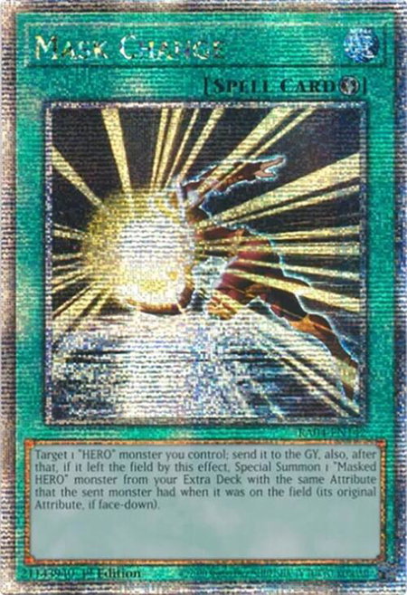 Mask Change (Quarter Century Secret Rare) - Quarter Century Stampede YuGiOh trading card