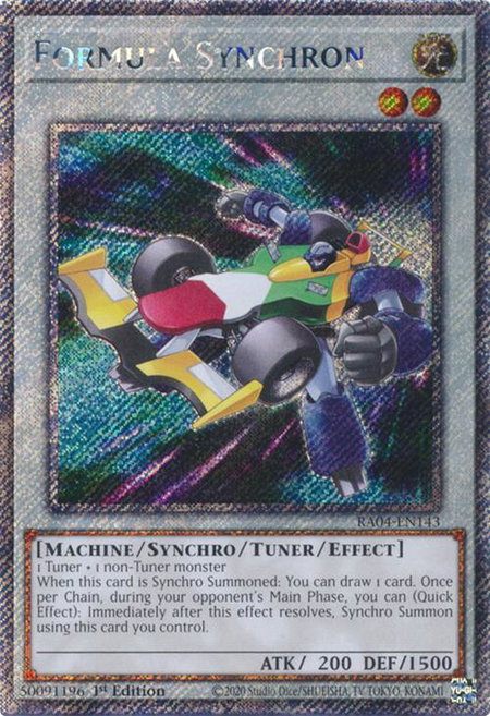 Formula Synchron (Platinum Secret Rare) - Quarter Century Stampede YuGiOh trading card