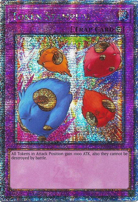 Token Stampede (Quarter Century Secret Rare) - Quarter Century Stampede YuGiOh trading card