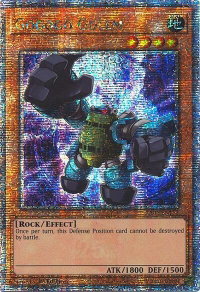 Gogogo Golem (Quarter Century Secret Rare) - Quarter Century Stampede #RA04-EN152 - Quarter Century Secret Rare YuGiOh Trading Card